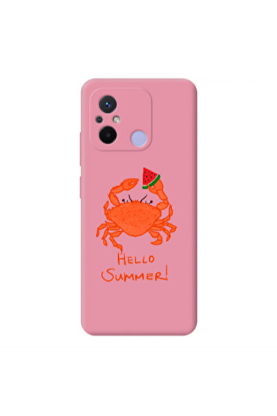 Other Xiaomi Redmi 12C Hello Summer! Pink Colored Silicone TPU Θήκη