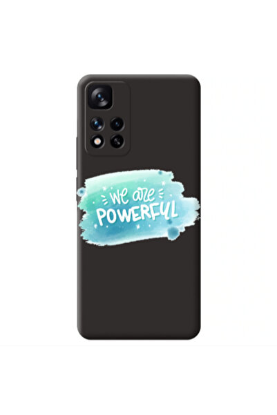 Other Xiaomi Redmi Note 11 Pro 5G We are Powerful Black Colored Silicone TPU ...