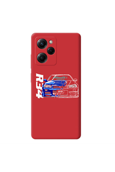 Other Xiaomi Poco X5 Pro Blue R34 Red Colored Silicone TPU Θήκη