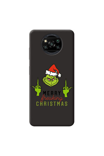 Other Xiaomi Poco X3 Pro Merry Christmas44 Black Colored Silicone TPU Θήκη