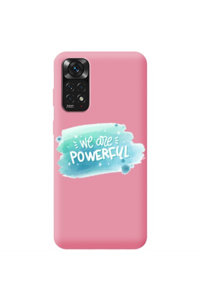 Other Xiaomi Redmi Note 11 4G We are Powerful Pink Colored Silicone TPU Θήκη