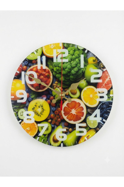TEMPERLİ CAM 22 CM ÇAPINDA DUVAR SAATİ
