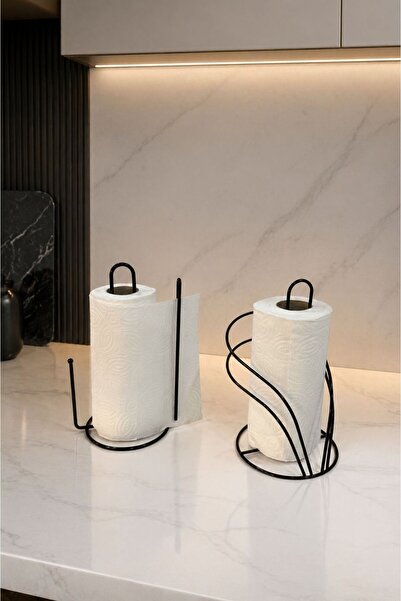 Edora Home Set of 2 Black Swan Napkin Holder Upright Paper Towel Holder with ...