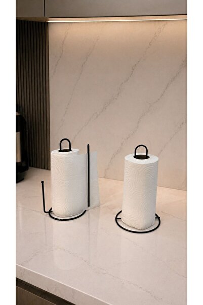 Edora Home Set of 2 Black Vertical Paper Towel Holders Vertical Paper Towel H...