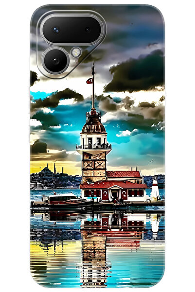 TECNO Pova Curve 2 5G (LK7k) Uyumlu Kılıf Desen Baskılı Silikon Kız Kulesi ST...