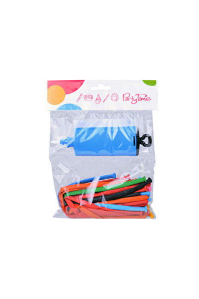 Arpex Set de baloane modelinice cu pompa, Arpex, 20 bucati, multicolor, 5x140cm