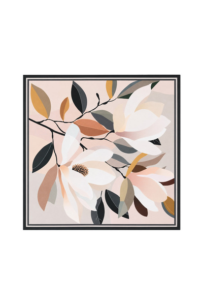 SILVOURA 55cm Brown Leaf Pattern Hair and Neck Satin Square Scarf Shawl Multi...