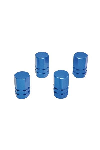 AUTOMAX Set capacele auto pentru ventil hexagon albastru , 4 buc.