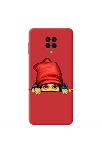 Other Xiaomi Redmi Note 9 Pro Hidden Girl Red Colored Silicone TPU Θήκη