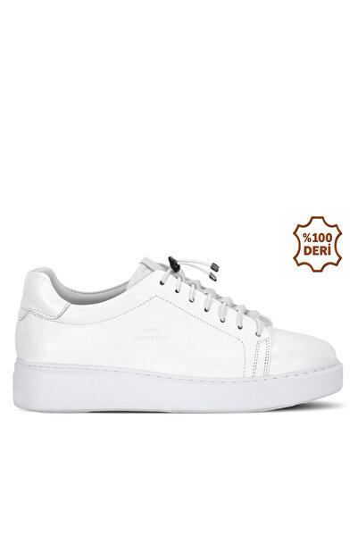 Slazenger Ανδρικά δερμάτινα λευκά casual αθλητικά παπούτσια BORRERO
