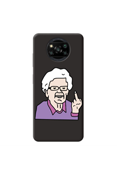 Other Xiaomi Poco X3 /X3 Pro Crazy Granny Black Colored Silicone TPU Θήκη