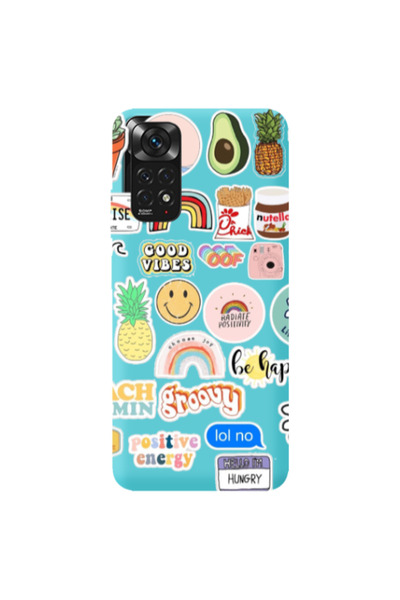 Other Xiaomi Redmi Note 11 4G Good vibes Turquoise Colored Silicone TPU Θήκη