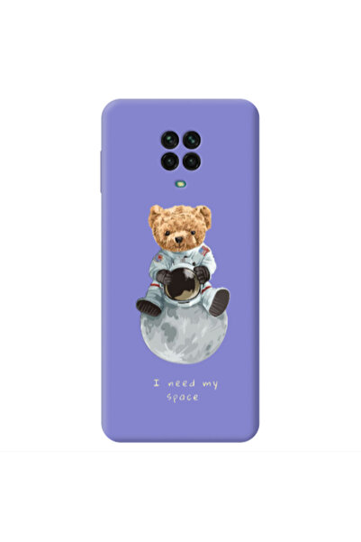 Other Xiaomi Redmi Note 9 Pro Bear in space Purple Colored Silicone TPU Θήκη