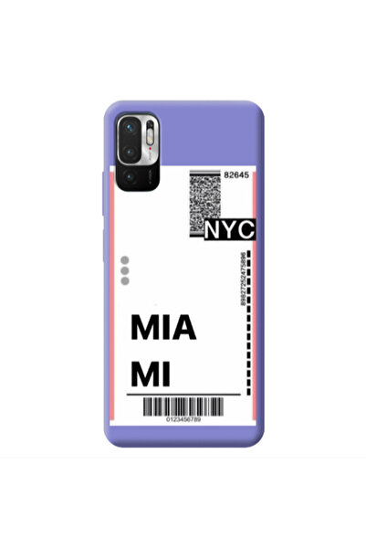 Other Xiaomi Redmi Note 10 Pro 5G Miami NYC Purple Colored Silicone TPU Θήκη