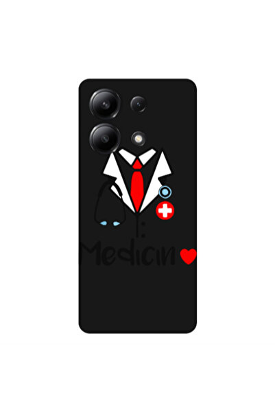 Other Xiaomi Redmi Note 13 4G Medicin Black Colored Silicone TPU Θήκη