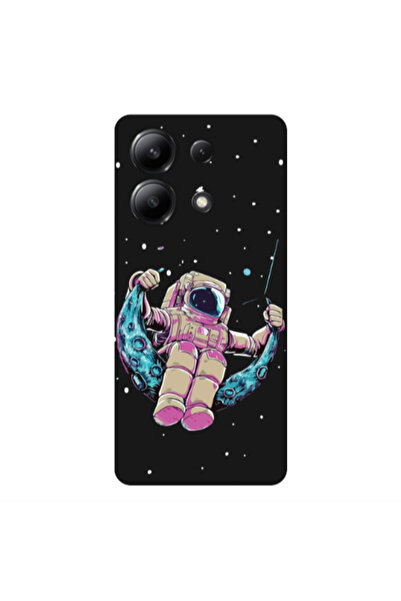 Other Xiaomi Redmi Note 13 4G Astronaut swinging on the moon Black Colored Si...