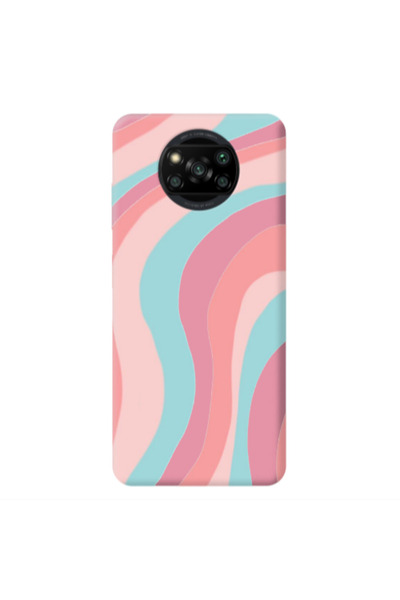 Other Xiaomi Poco X3 Pro Colored lines Pink Colored Silicone TPU Θήκη