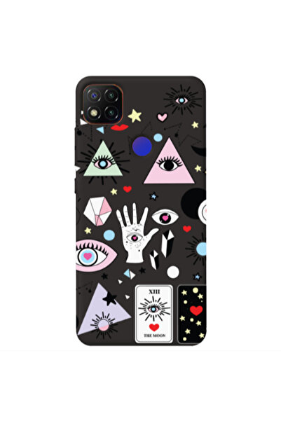 Other Xiaomi Redmi 9c Pyramid eyes Black Colored Silicone TPU Θήκη