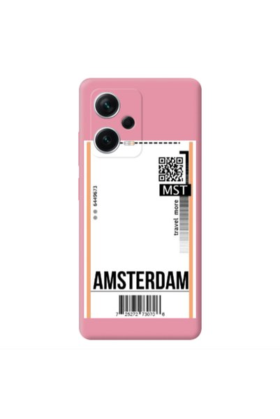 Other Xiaomi Poco X5 Amsterdam Travel More Pink Colored Silicone TPU Θήκη