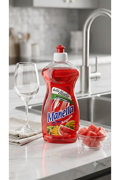Manella Collective Detergent de vase, Manella Bella Italia, 500 ml, Pepene Rosu