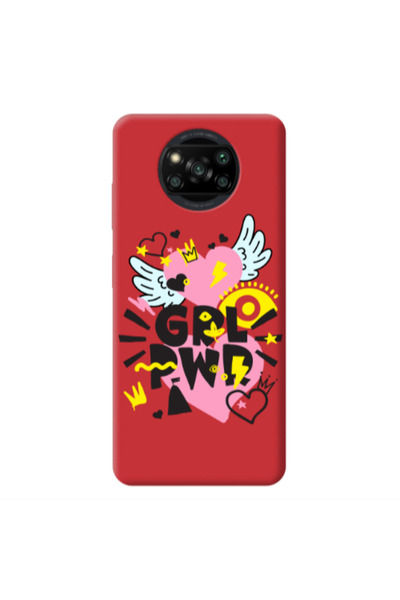 Other Xiaomi Poco X3 /X3 Pro Grl Pwr Red Colored Silicone TPU Θήκη