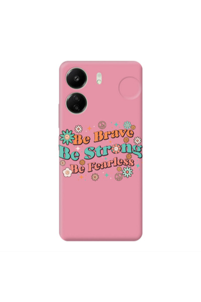 Other Xiaomi Redmi 13C Be Brave Pink Colored Silicone TPU Θήκη