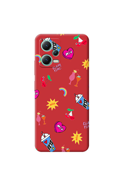 Other Xiaomi Redmi Note 12 Pro 5G glam time Red Colored Silicone TPU Θήκη