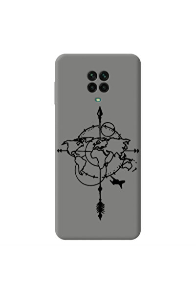 Other Xiaomi Redmi Note 9 Pro Old Map Grey Colored Silicone TPU Θήκη