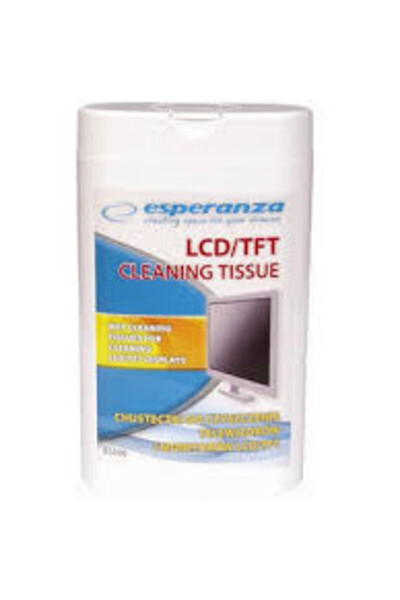 ESPERANZA Μαντηλάκια καθαρισμού οθονών LCD/TFT ES106 100 τεμάχια