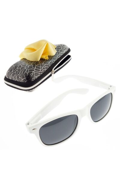 ButicCochet Ochelari de soare, unisex, albi cu lentile polarizate gri - OCS270