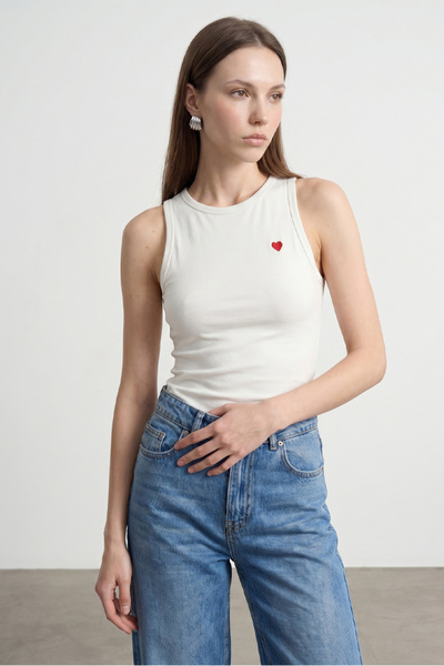 Dilvin 21259 BİSİKLET YAKA TOP T-SHIRT