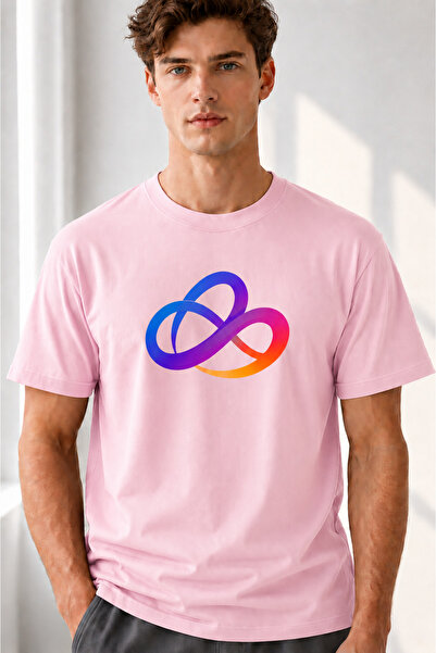 VODEXA Unisex Oversize T-Shirt Colorful Printed 100% Cotton T-Shirt Comfortab...