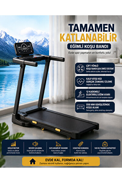 Havana “Kalite Ve Hesaplı” KB-900 4HP Yürüme Ve Koşu Bandı 10 katmanlı Bluetooth Koşu cihazı aleti Kademeli Otomatik Rampa