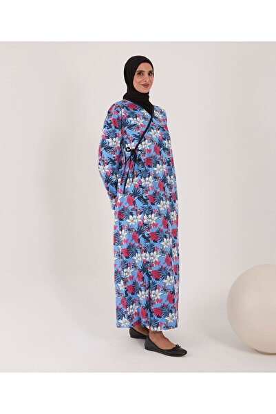 AYSUN TEKSTİL Women's Cotton Fabric Wide-Cut Side-Tie Prayer Dress & Prayer R...