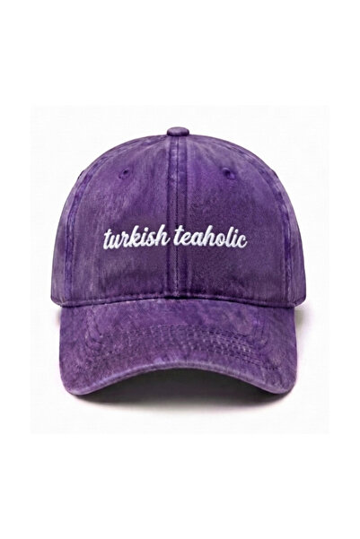 Tresore ''Turkish Teaholic'' Embroidered Washed Cap /''Turkish Tea Addict'' E...