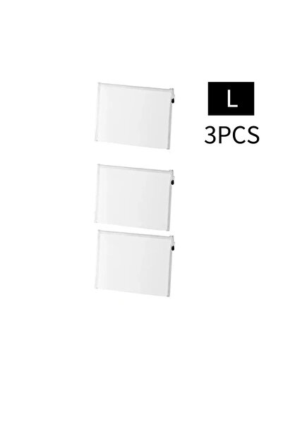 Choice3 3pcs-L 3pcs Mesh Zipper Pouch A4A5A6 Student Waterproof Zip File Bag ...