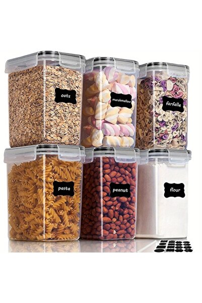Choice WHITE 6Pcs Airtight Food Storage Containers Kitchen Pantry Storage Con...