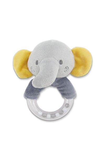 LORELLİ Jucarie de plus, inel, Elefant gri, 11 cm, zornaitoare, 0 luni+