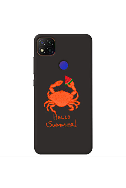Other Xiaomi Redmi 9c Hello Summer! Black Colored Silicone TPU Θήκη