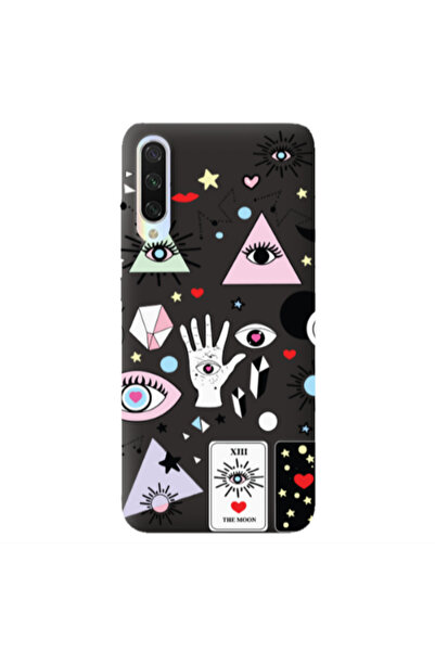 Other Xiaomi Mi 9 Lite Pyramid eyes Black Colored Silicone TPU Θήκη