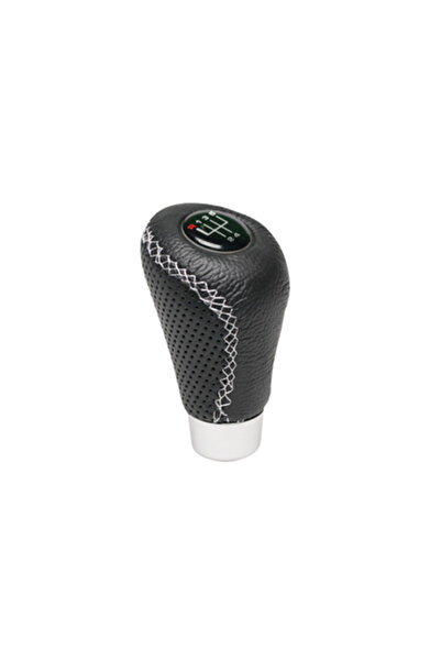 Sumex Ornament schimbator de viteze RaceSport negru imitatie piele cusatura alba