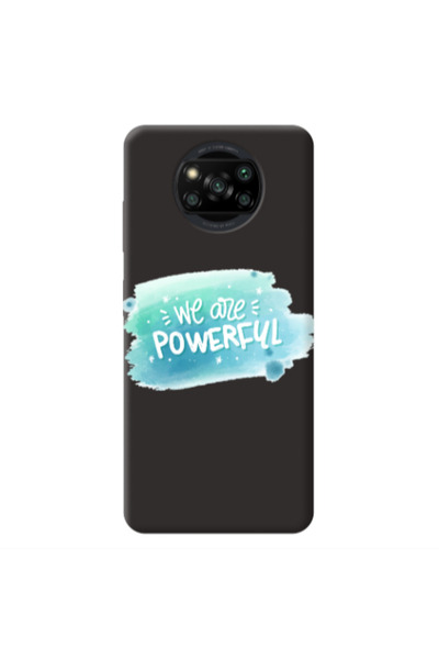 Other Xiaomi Poco X3 /X3 Pro We are Powerful Black Colored Silicone TPU Θήκη