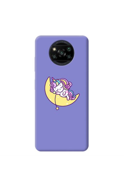 Other Xiaomi Poco X3 /X3 Pro Sleeping horse Purple Colored Silicone TPU Θήκη