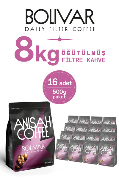 Anisah Coffee Bolivar Daily Öğütülmüş Filtre Kahve | 16x500gr