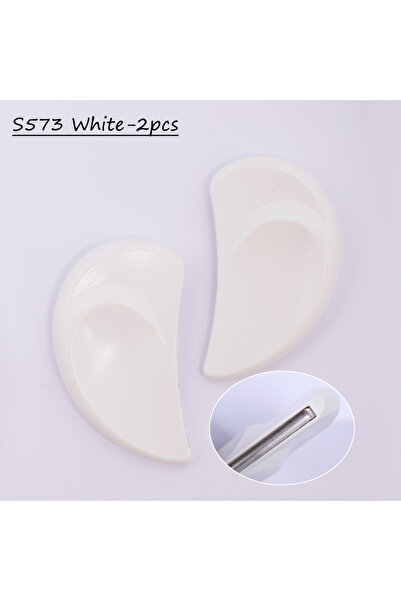 Choice1 S573 أبيض - قطعتان، مبرد أظافر نصف دائري منحني أبيض وأخضر احترافي للع...