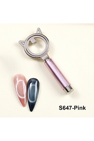 Choice4 S647 Pink SWEET TREND-1Set Cat Eye Nail Art Magnetic Tool Halo Cat Ey...