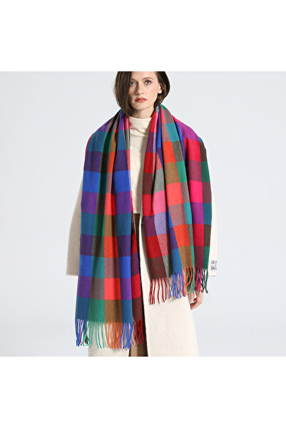 Choice5 3 2023 New Women Simulated Cashmere Checker Scarf Warm in Winter Long...