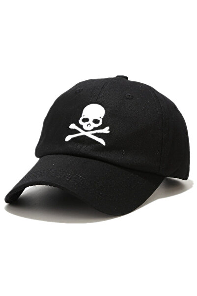 Choice1 54cm-60cm Black New Unisex Cotton Cap SKULL Embroidery Fashion Baseba...