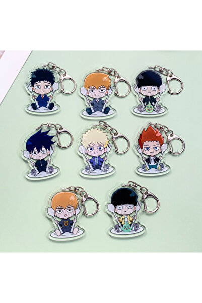 Choice4 5 cm 9 1/8PCS Anime Mob Psycho 100 Acrylic Car Keychain Accessories C...