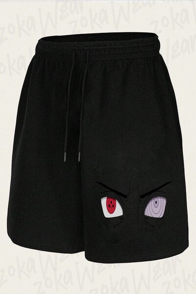 ZOKAWEAR Unisex Sharingan and Rinnegan Eye Design Printed Shorts